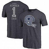 Dallas Cowboys Navy Greatest Dad Retro Tri-Blend NFL Pro Line by Fanatics Branded T-Shirt,baseball caps,new era cap wholesale,wholesale hats